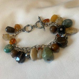 Silpada Classic Cha Cha Gemstone Sterling Silver Bracelet